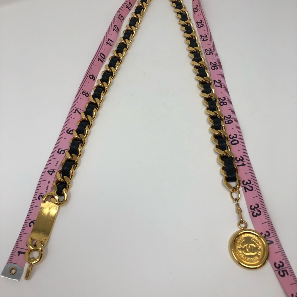 SOLD :)Chanel Chain Belt Necklace Bracelet Leather - Picture 7 of 8